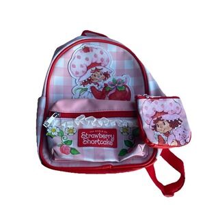Strawberry Shortcake 10.5" Kids Mini Faux Leather Backpack with Coin Purse
